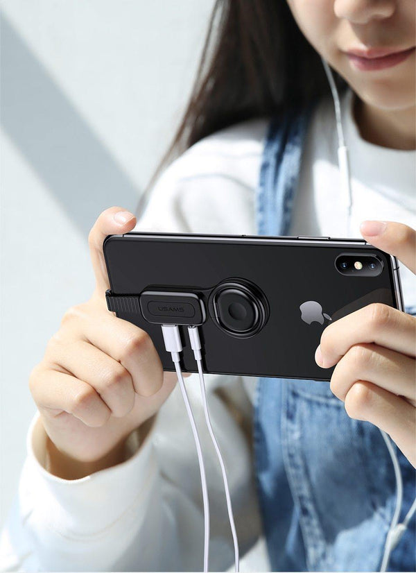 Planet Gates For Lightning to 3.5mm Audio Adapter With Finger Ring Holder Fast charging splitter for adaptador iphone 7 adapter earphone jack