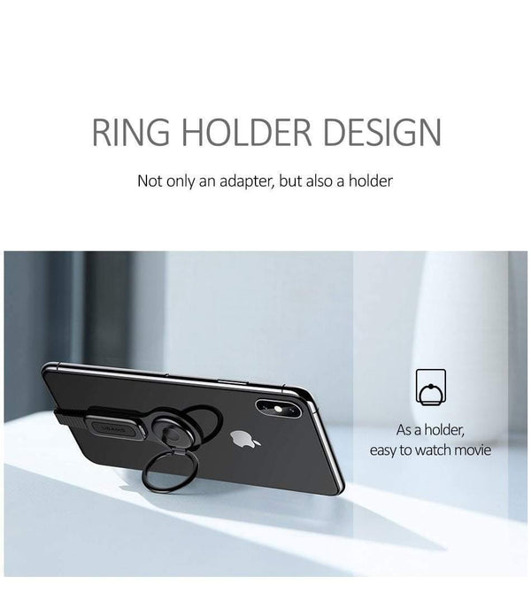 Planet Gates For Lightning to 3.5mm Audio Adapter With Finger Ring Holder Fast charging splitter for adaptador iphone 7 adapter earphone jack