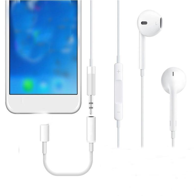 Planet Gates For Lightning to 3.5mm Headphone Jack Adapter Audio Splitter Calling Listening Music Converter Adapter For iPhone 7 8 Plus X