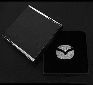 Planet Gates For Mazda Car steering wheel logo diamond sticker For Honda Toyota Lexus Mazda Hyundai Volvo interior decoration stickers Auto Accessories