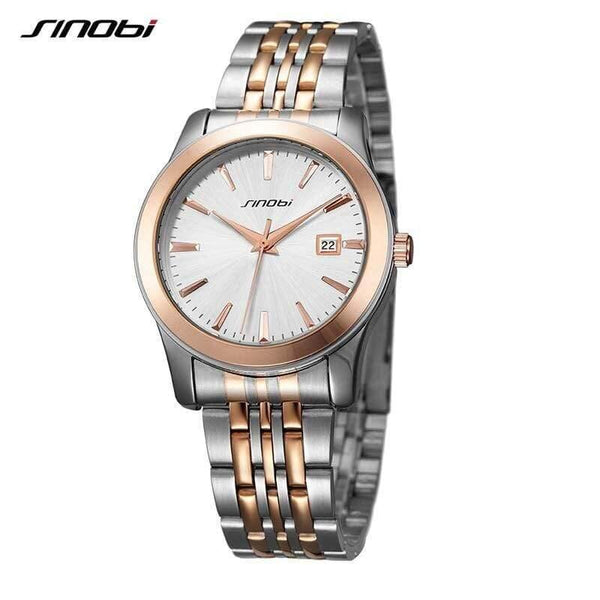 Planet Gates For Men WhiteGold Watches Waterproof Sports Date Business Wristwatch Gold Stainless Steel Band Watch For Men Women Lovers Watch