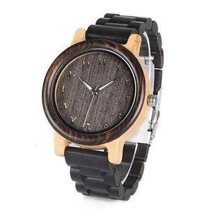 Planet Gates For Men Wooden Watches Eastern Arabic Persian Farsi Numerals Dial Face Watches Ebony Band Watch for Lover's