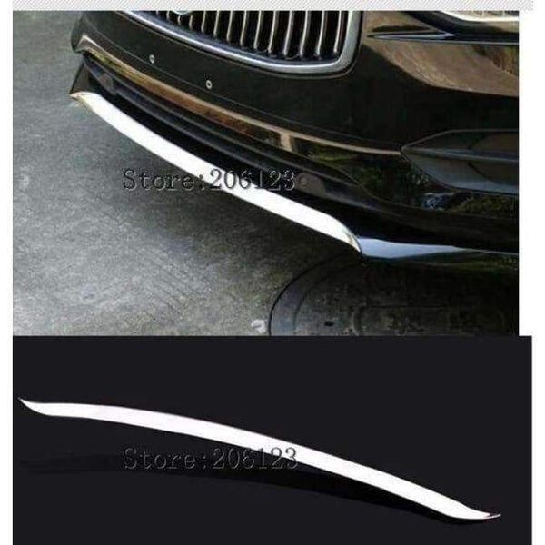 Planet Gates For Volvo S90 2016 2017 2018 stainless steel Front bumper lips cover trim strips Car Styling Accessories 1pcs