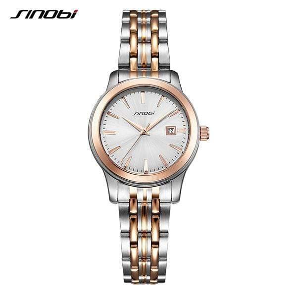 Planet Gates For Women WhiteGold Watches Waterproof Sports Date Business Wristwatch Gold Stainless Steel Band Watch For Men Women Lovers Watch