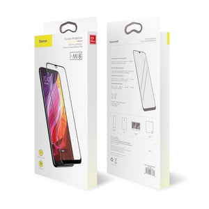 Planet Gates For Xiaomi 8 Baseus 0.3mm Thin Full Coverage Protective Glass For Xiaomi 8 8 SE Screen Protector 3D Surface Tempered Glass For Xiaomi 8