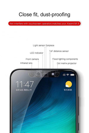 Planet Gates For Xiaomi 8 Baseus 0.3mm Thin Full Coverage Protective Glass For Xiaomi 8 8 SE Screen Protector 3D Surface Tempered Glass For Xiaomi 8