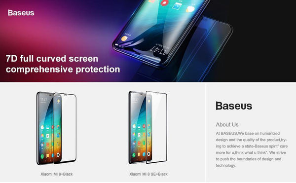 Planet Gates For Xiaomi 8 Baseus 0.3mm Thin Screen Protector For Xiaomi 8 8 SE 9H 7D Tempered Glass Full Coverage Protective Glass Film For Xiaomi 8 8SE