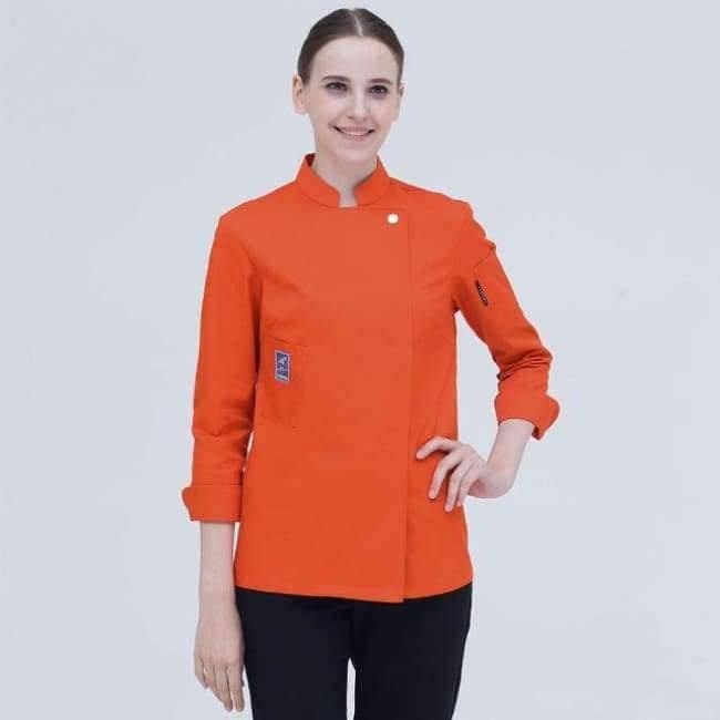 Planet Gates Food Service Long Sleeve Chef Jacket Professional Head Chef Uniform Restaurant Hotel Kitchen Grey Chef Uniform Chef Coat  B-6260