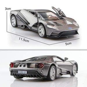Planet Gates Ford GT Grey Birthday Gift 1:36 Alloy Car Model Simulation Exquisite Diecasts Toy Vehicle RMZ city Maserati Aston Martin Doors Open Pull Back