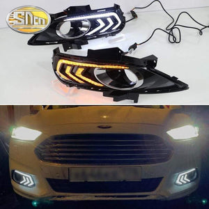 Planet Gates Ford Mondeo Fusion 2013 2014 2015 2016 Yellow Turning Signal Relay Waterproof Car DRL Lamp LED Daytime Running Light SNCN