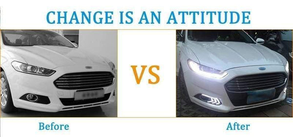 Planet Gates Ford Mondeo Fusion 2013 2014 2015 2016 Yellow Turning Signal Relay Waterproof Car DRL Lamp LED Daytime Running Light SNCN