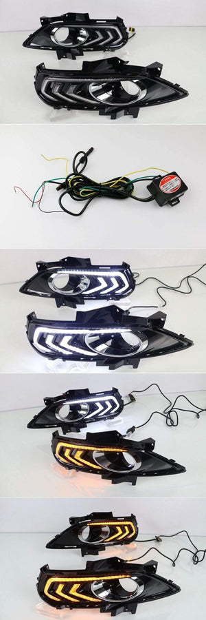 Planet Gates Ford Mondeo Fusion 2013 2014 2015 2016 Yellow Turning Signal Relay Waterproof Car DRL Lamp LED Daytime Running Light SNCN