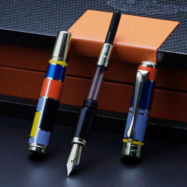 Planet Gates Fountain Pen Full metal Golden Clip luxury ink pens Caneta Stationery Office supplies