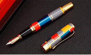 Planet Gates Fountain Pen Full metal Golden Clip luxury ink pens Caneta Stationery Office supplies