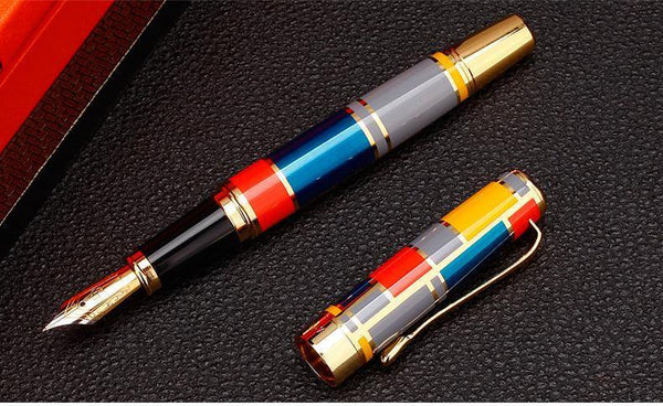 Planet Gates Fountain Pen Full metal Golden Clip luxury ink pens Caneta Stationery Office supplies