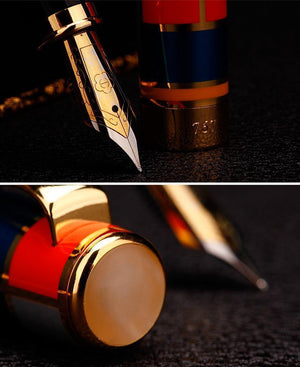 Planet Gates Fountain Pen Full metal Golden Clip luxury ink pens Caneta Stationery Office supplies