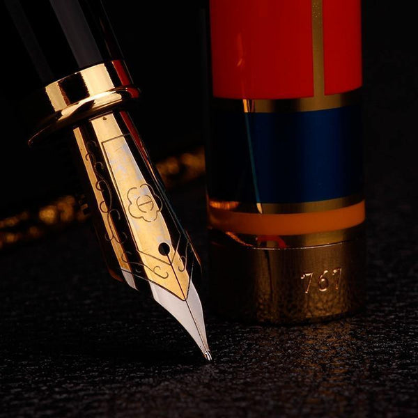 Planet Gates Fountain Pen Full metal Golden Clip luxury ink pens Caneta Stationery Office supplies