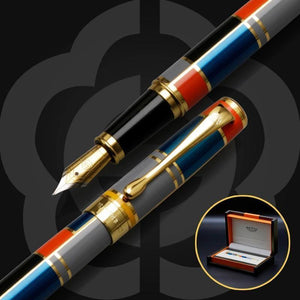 Planet Gates Fountain Pen Full metal Golden Clip luxury ink pens Caneta Stationery Office supplies