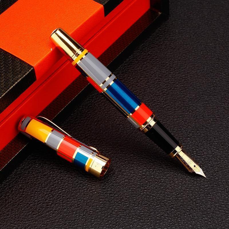 Planet Gates Fountain Pen Full metal Golden Clip luxury ink pens Caneta Stationery Office supplies