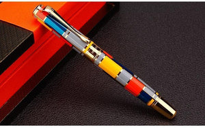 Planet Gates Fountain Pen Full metal Golden Clip luxury ink pens Caneta Stationery Office supplies