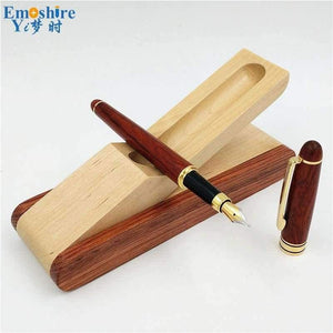 Planet Gates Fountain  Pens Wood Ballpoint Pen Box Brand Roller Ball Pen for Business Writing Canetas Office Supplies Wood Pencil Case P214