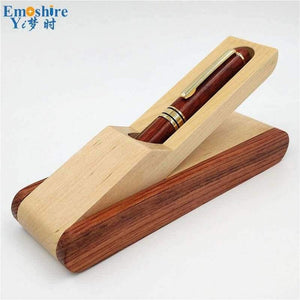 Planet Gates Fountain  Pens Wood Ballpoint Pen Box Brand Roller Ball Pen for Business Writing Canetas Office Supplies Wood Pencil Case P214