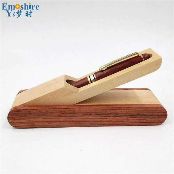 Planet Gates Fountain  Pens Wood Ballpoint Pen Box Brand Roller Ball Pen for Business Writing Canetas Office Supplies Wood Pencil Case P214