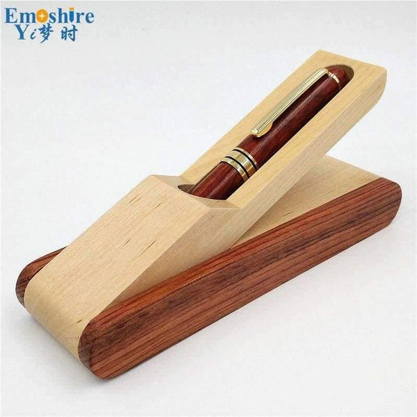 Planet Gates Fountain  Pens Wood Ballpoint Pen Box Brand Roller Ball Pen for Business Writing Canetas Office Supplies Wood Pencil Case P214