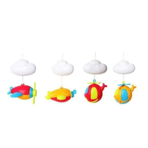Planet Gates four airplane Hanger   Baby bed bell toy rotating music hanging baby rattle bracket baby crib mobile holder