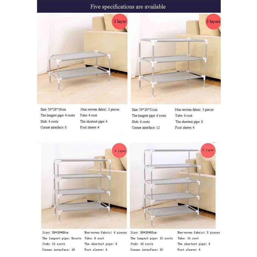 Planet Gates Four layers / China Leewince Shoe Cabinet Non-woven Shoes Racks Storage Large Capacity Home Furniture DIY Simple  Dustproof Shoe Cabinet