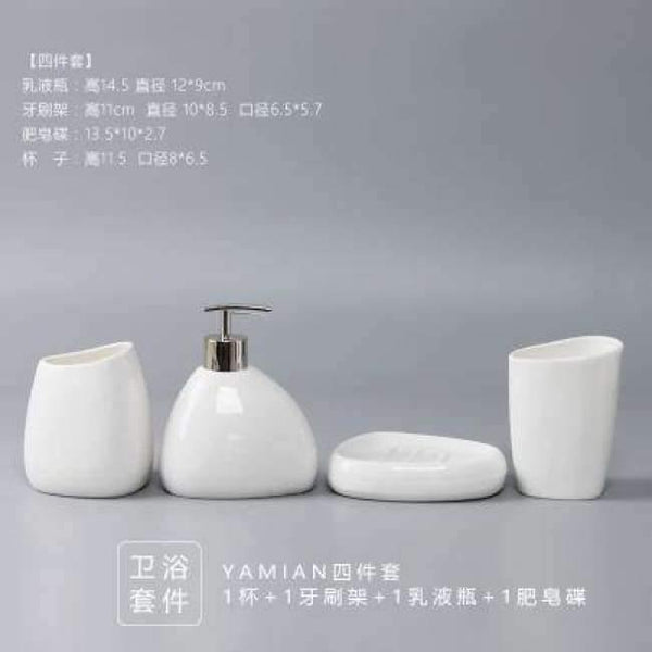 Planet Gates Four-piece Set Six-piece Set ceramics Bathroom Accessories Set Soap Dispenser/Toothbrush Holder/Tumbler/Soap Dish Bathroom Products