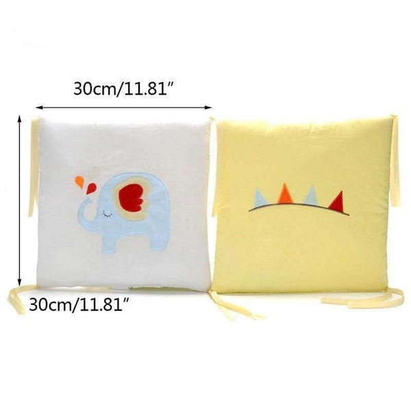 Planet Gates Fox 12pcs 6/12pcs Baby Bed Bumper Cotton Fox Elephant Bedding Set for Newborn Baby Crib Bumper Cot Bumper Protector Back Cushion Baby