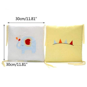 Planet Gates Fox 12pcs 6/12pcs Baby Bed Bumper Cotton Fox Elephant Bedding Set for Newborn Baby Crib Bumper Cot Bumper Protector Back Cushion Baby