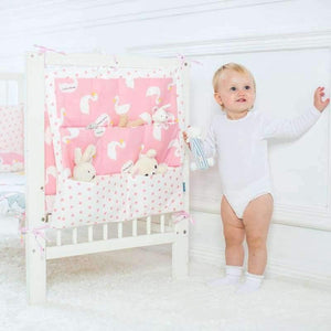 Planet Gates Fox Baby Bed Hanging Storage Bag Cotton Crib Organizer For Newborn Baby Bedding Set Cartoon Pattern Baby Cot Toy Diaper Pocket