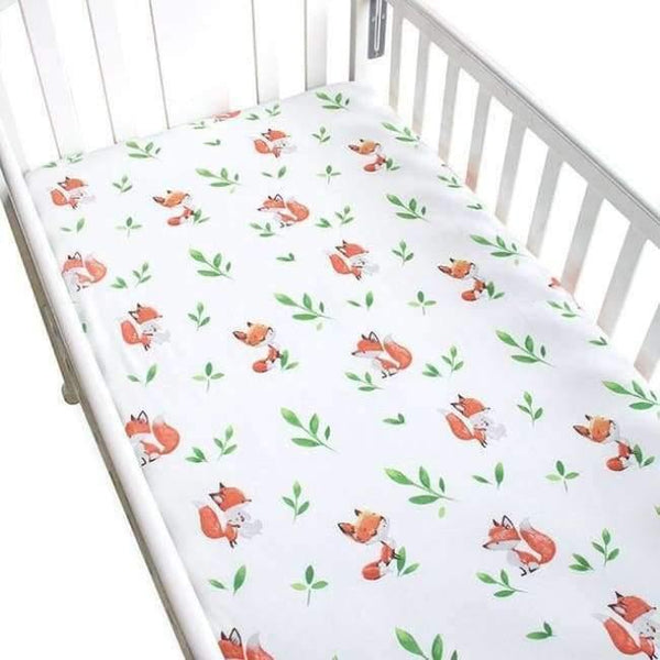 Cotton Baby Crib Fitted Sheet Infant Cot Bed Sheets Soft Breathable Newborn Bedding Soft Mattress Cover Protector - Planet Gates