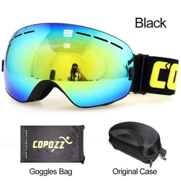 Planet Gates Frame black with box / China Ski Goggles Men Women Snowboard Goggles Glasses for Skiing UV400 Protection Snow Skiing Glasses Anti-fog Ski Mask