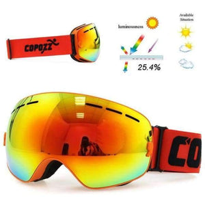 Planet Gates Frame Orange / China Ski Goggles Men Women Snowboard Goggles Glasses for Skiing UV400 Protection Snow Skiing Glasses Anti-fog Ski Mask