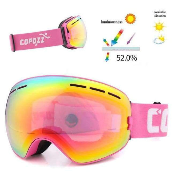 Planet Gates Frame Pink / China Ski goggles double layers UV400 anti-fog big ski mask glasses skiing men women snow snowboard goggles GOG-201 Pro