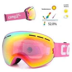 Planet Gates Frame Pink / China Ski Goggles Men Women Snowboard Goggles Glasses for Skiing UV400 Protection Snow Skiing Glasses Anti-fog Ski Mask
