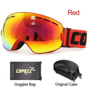 Planet Gates Frame red with box / China Ski Goggles Men Women Snowboard Goggles Glasses for Skiing UV400 Protection Snow Skiing Glasses Anti-fog Ski Mask