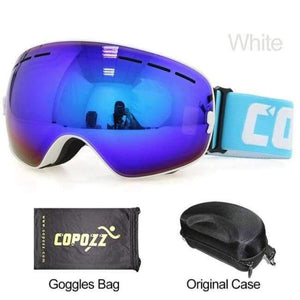 Planet Gates Frame white with box / China Ski Goggles Men Women Snowboard Goggles Glasses for Skiing UV400 Protection Snow Skiing Glasses Anti-fog Ski Mask