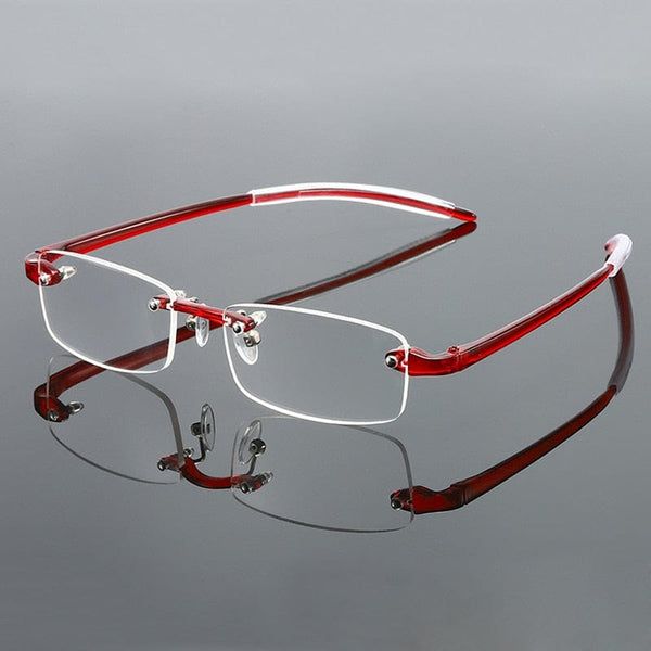 Planet Gates Frameless Blue Light Blocking Reading Glasses Men Women Fashion Rimless Hyperopia Eyeglasses Diopter +1.0 +1.5 +2.0 +2.5 +3.0