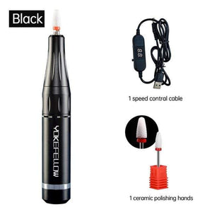 Planet Gates France / 35000RPM BK-A 35000RPM Nail Drill Machine Electric Nail File LED Display Nail Tools Portable Manicure Machine Nail Drill Bits Polisher