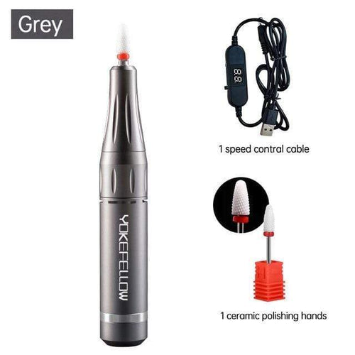 Planet Gates France / 35000RPM GY-A 35000RPM Nail Drill Machine Electric Nail File LED Display Nail Tools Portable Manicure Machine Nail Drill Bits Polisher