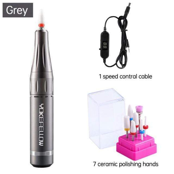 Planet Gates France / 35000RPM GY-B 35000RPM Nail Drill Machine Electric Nail File LED Display Nail Tools Portable Manicure Machine Nail Drill Bits Polisher