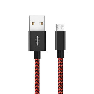 Planet Gates France / Black Red / 1x1m 1x2m 1x2m [3 PACK] Micro USB Cable 2.4A Fast Charging Cable Suntaiho Nylon Braid USB Cable Data Charger Cable for Samsung LG Android Phone