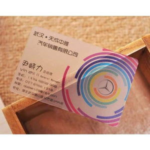 Planet Gates Free Design Matte Face PVC Plastic Transparent Business Card Printing