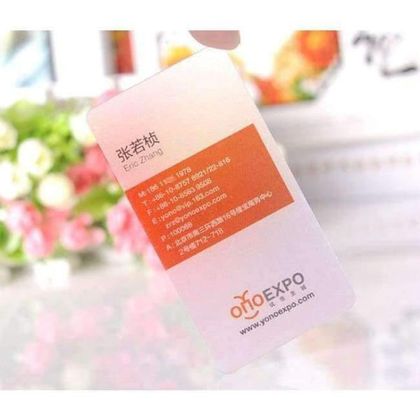 Planet Gates Free Design Matte Face PVC Plastic Transparent Business Card Printing