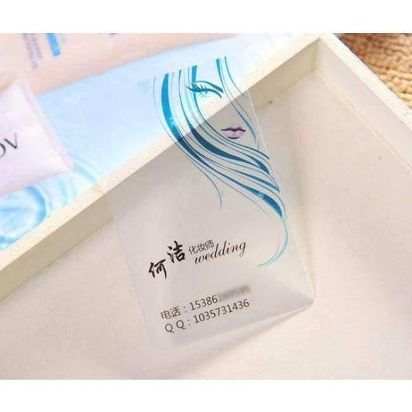 Planet Gates Free Design Matte Face PVC Plastic Transparent Business Card Printing
