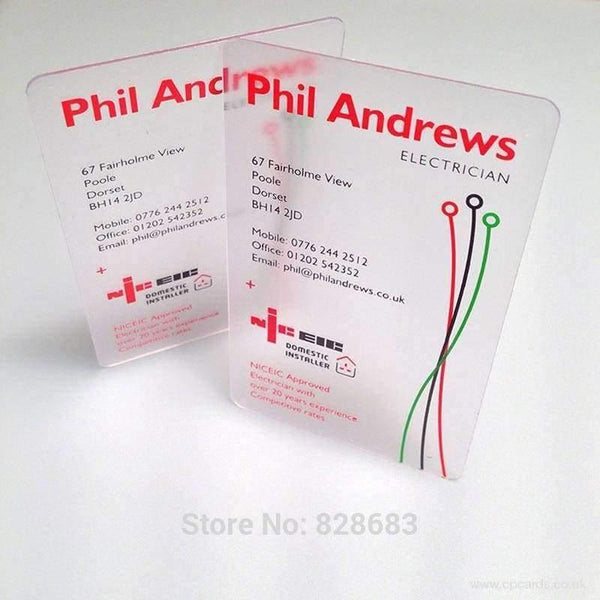 Planet Gates Free Design Matte Face PVC Plastic Transparent Business Card Printing
